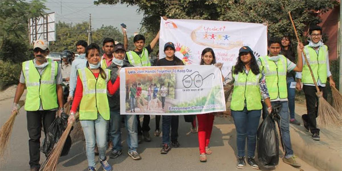The Northcap University runs Cleanliness Drive in Gurgaon